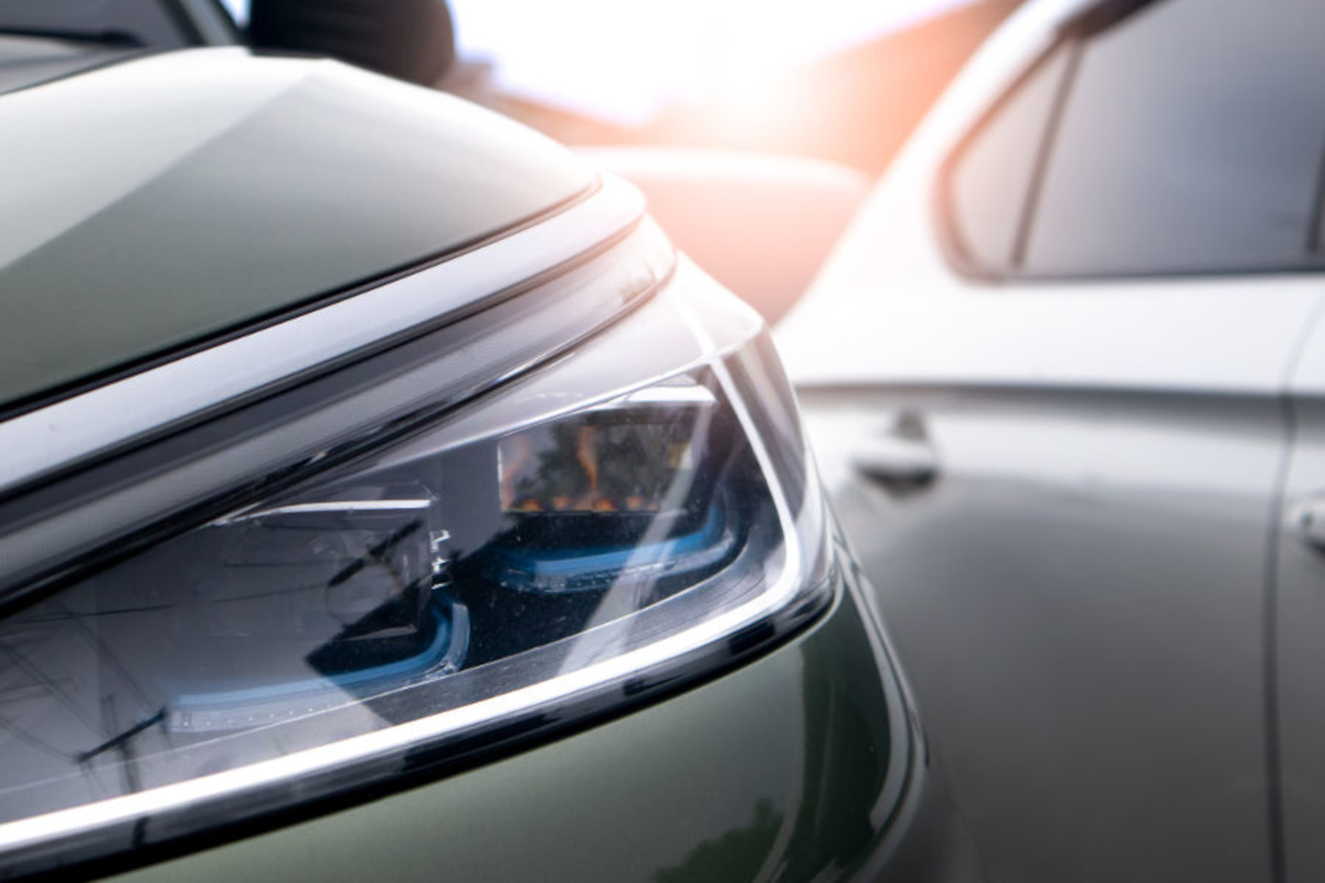 Close-up View of a Modern Car.