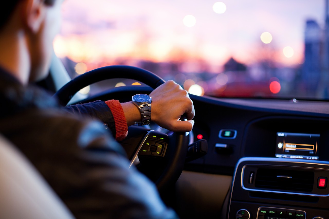 inside view of nice car while driving